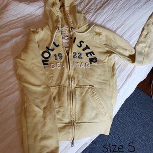 Hollister Yellow zip sweater